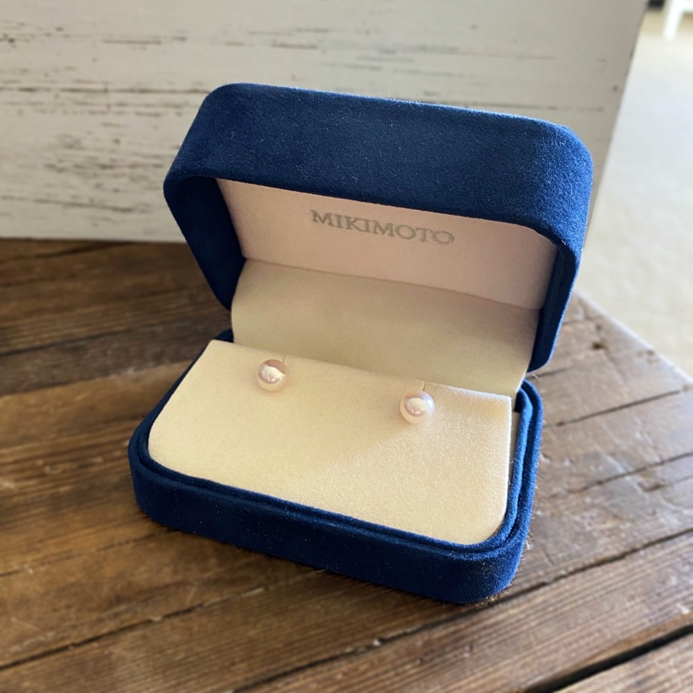 MIKIMOTO - pearl studs, Sterling